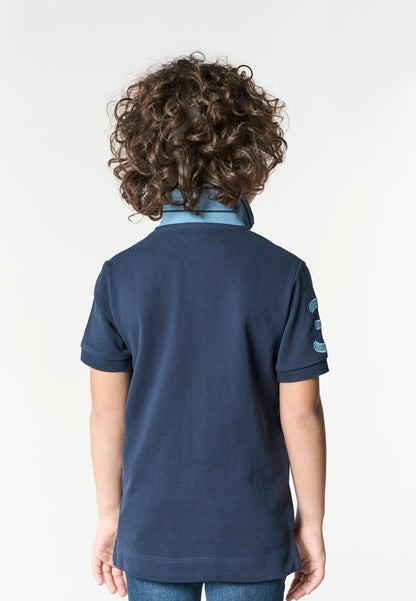 U.S POLO ASSN KIDS POLO SHIRT WITH MAXI EMBROIDERED LOGO
