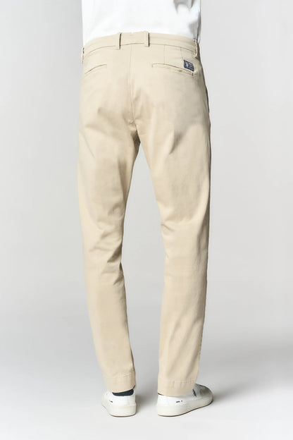 U.S POLO ASSN MAN STRETCH COTTON CHINO TROUSERS WITH PLEATS