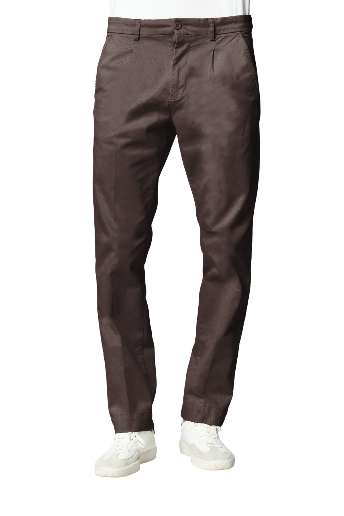 U.S POLO ASSN MAN STRETCH COTTON CHINO TROUSERS WITH PLEATS
