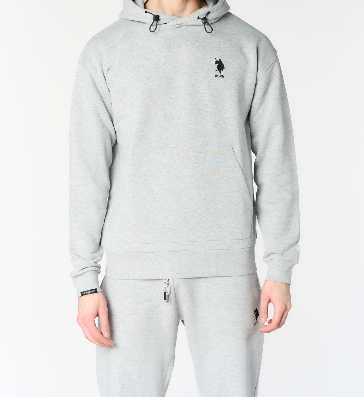 U.S POLO ASSN MAN DOUBLE HORSE LOGO BOXY FIT HOODIE