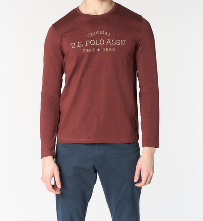 U.S POLO ASSN LS LOGO COTTON T SHIRT