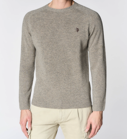 U.S POLO ASSN CREW NECK SWEATER IN COTTON & CASHMERE BLEND