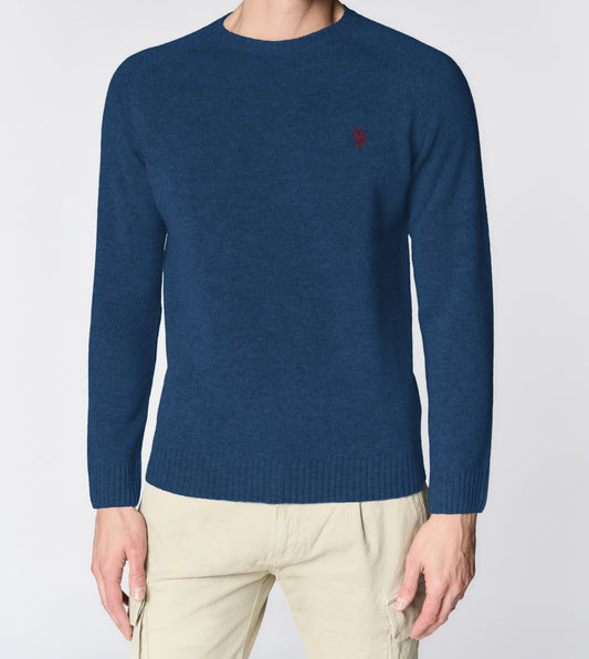 U.S POO ASSN CREW NECK SWEATER IN COTTON & CASHMERE BLEND