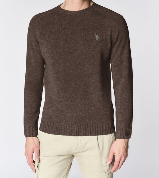 U.S POLO ASSN CREW NECK SWEATER IN COTTON & CASHMERE BLEND