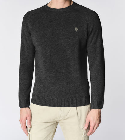 U.S POLO ASSN CREW NECK SWEATER IN COTTON & CASHMERE BLEND