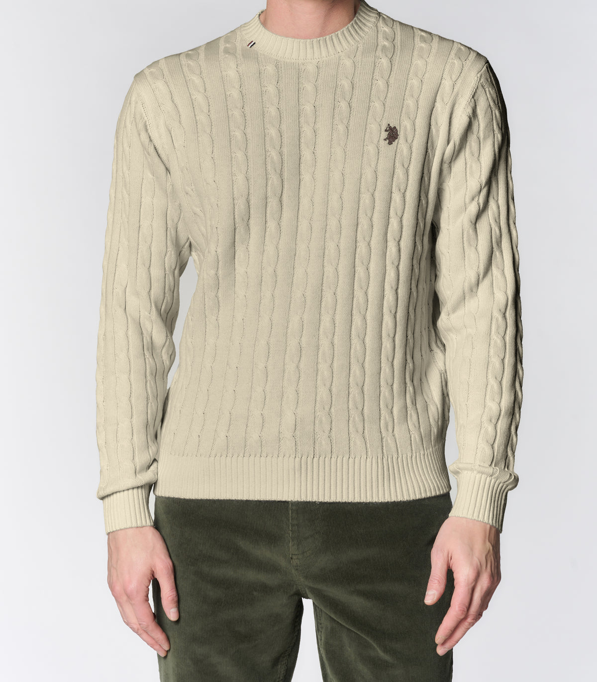 U.S POLO ASSN MAN CABLE KNIT SWEATER