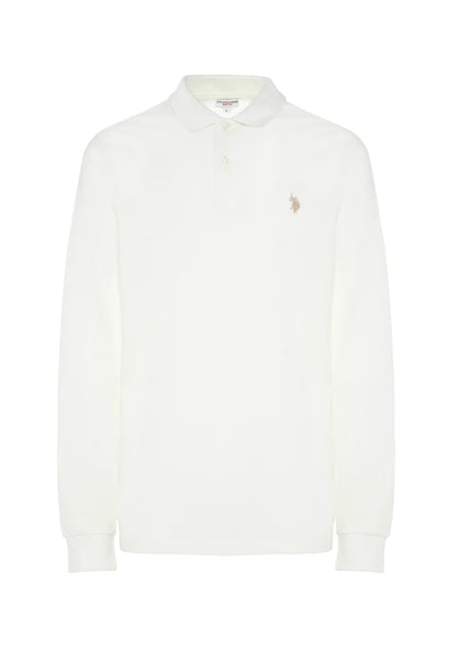U.S POLO ASSN LS POLO SHIRT IN PIQUE COTTON