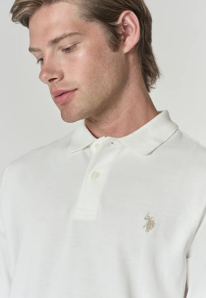 U.S POLO ASSN LS POLO SHIRT IN PIQUE COTTON