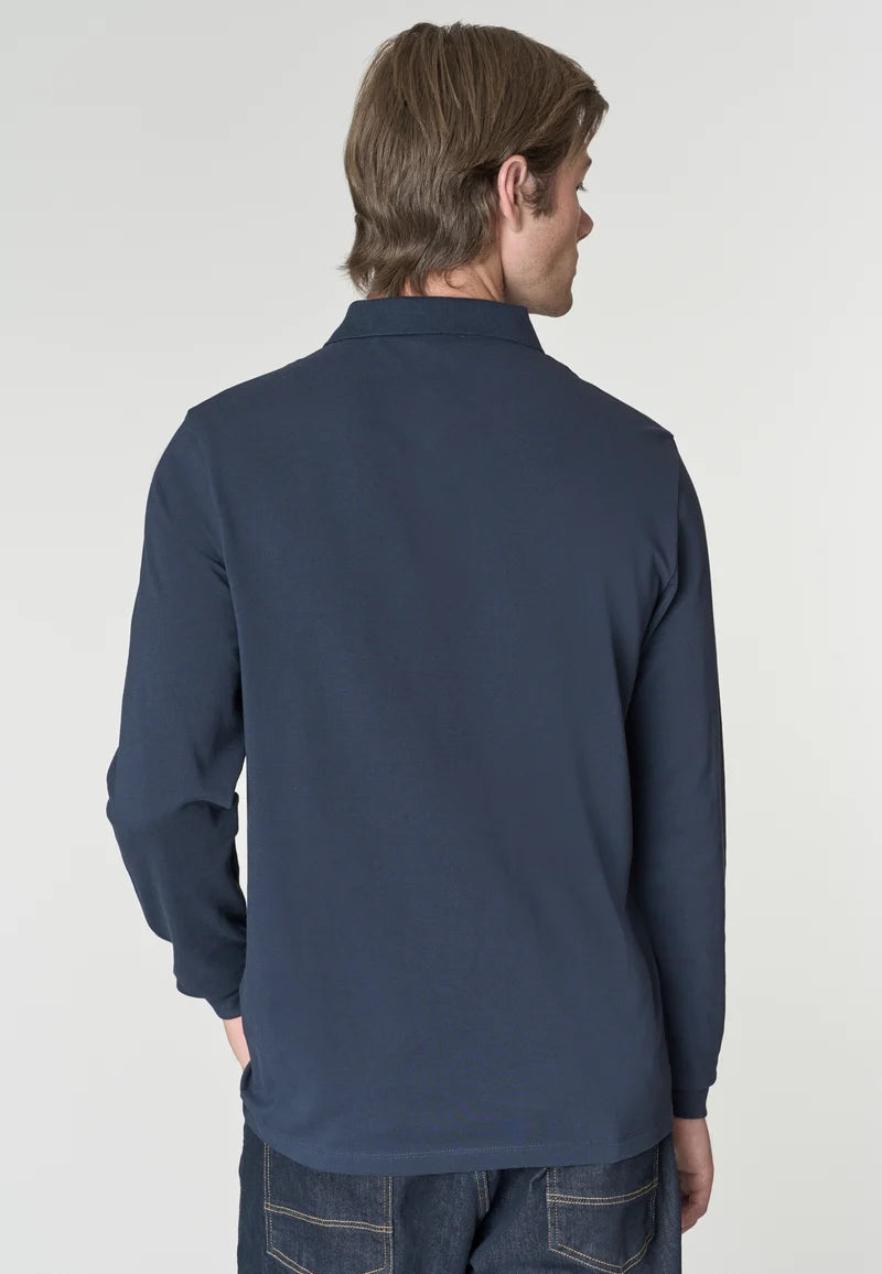 U.S POLO ASSN LS POLO SHIRT IN PIQUE COTTON