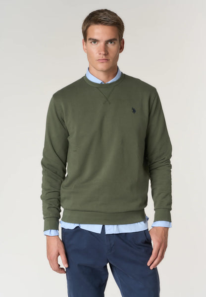 U.S POLO ASSN CREWNECK COTTON SWEATSHIRT WITH LOGO