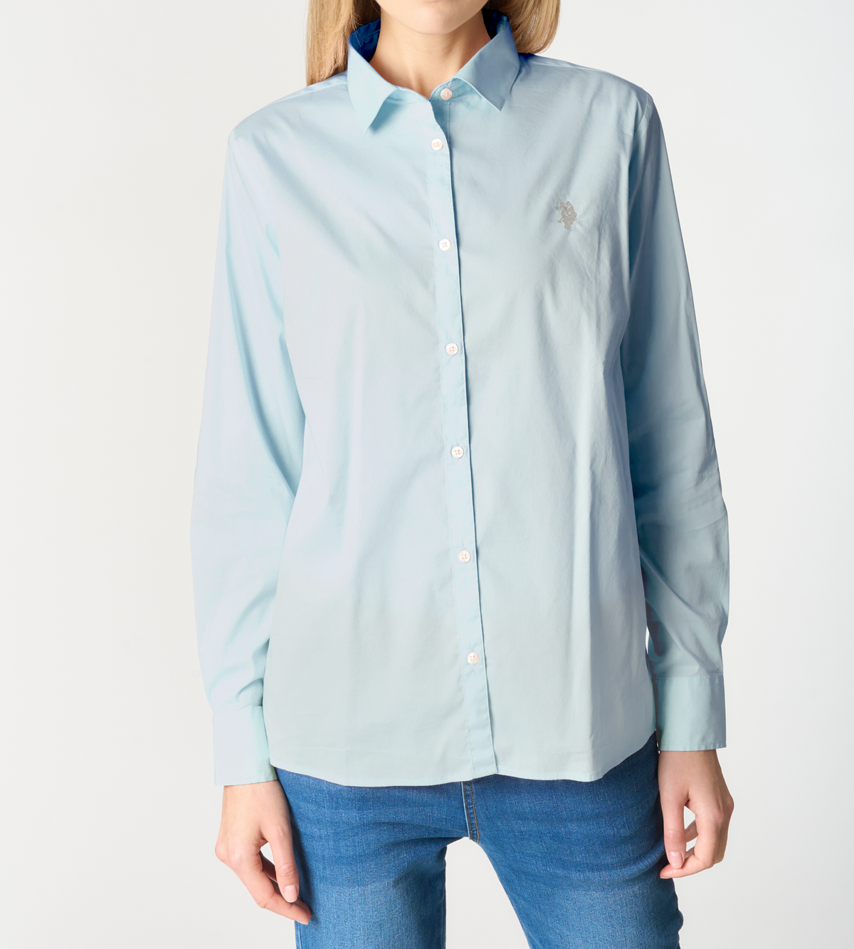 U.S POLO ASSN WOMAN STRETCH COTTON SHIRT