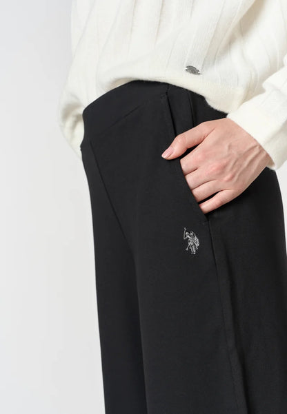 U.S POLO ASSN WOMAN WIDE-LEG TROUSERS IN MILANESE STITCH