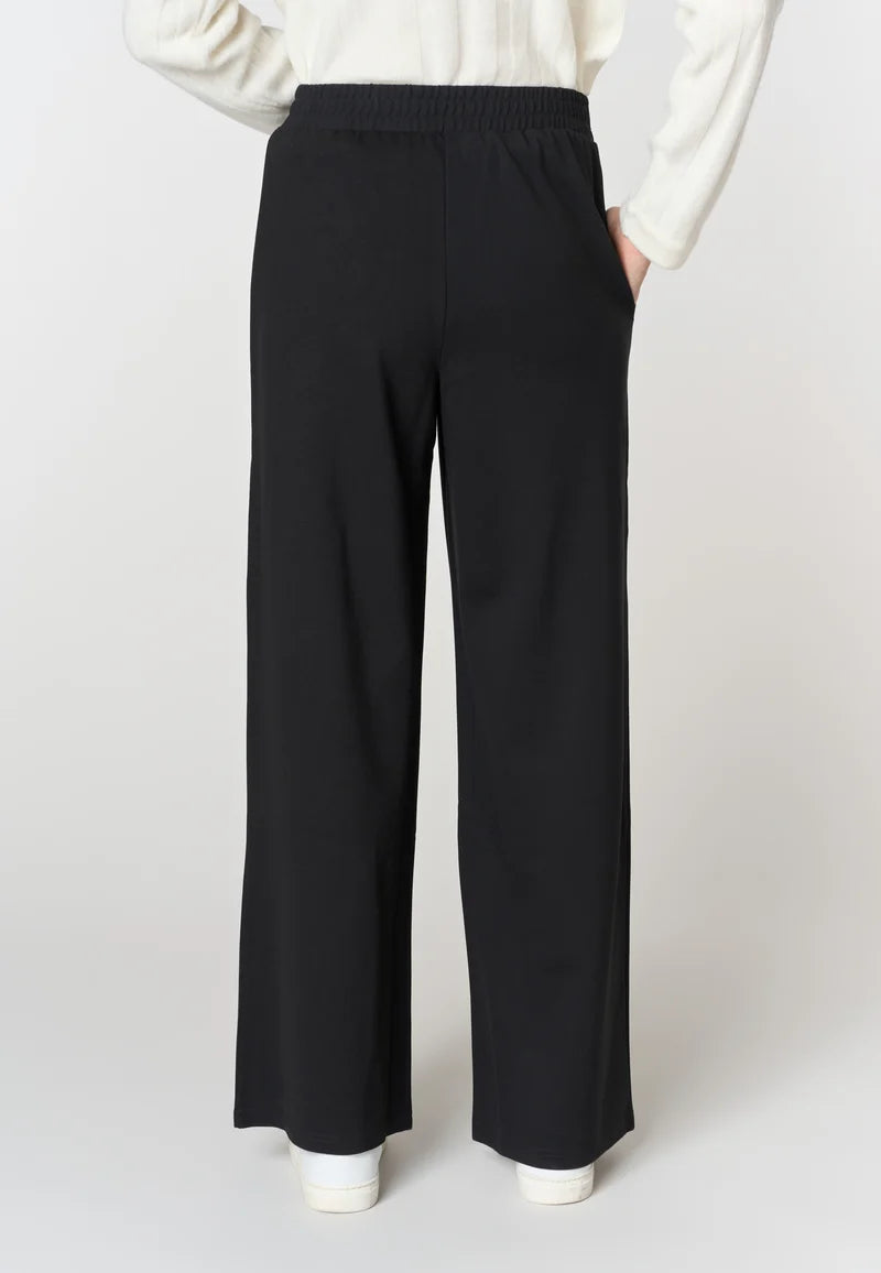 U.S POLO ASSN WOMAN WIDE-LEG TROUSERS IN MILANESE STITCH