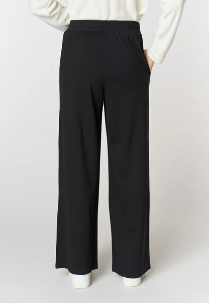 U.S POLO ASSN WOMAN WIDE-LEG TROUSERS IN MILANESE STITCH