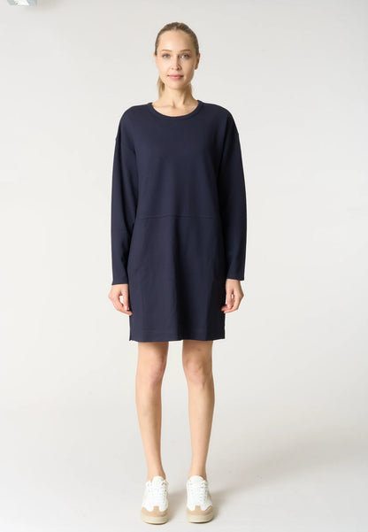 U.S POLO ASSN WOMAN CREW NECK DRESS IN MILANESE STITCH