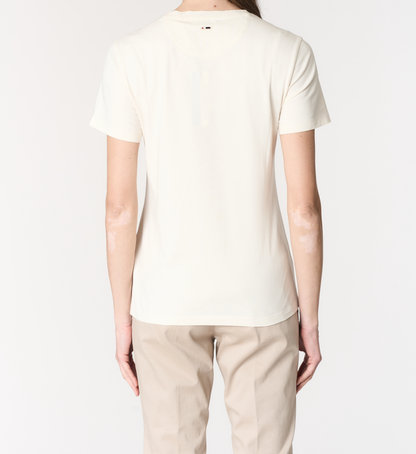 U.S POLO ASSN WOMAN CREW-NECK T-SHIRT IN LIGHT JERSEY