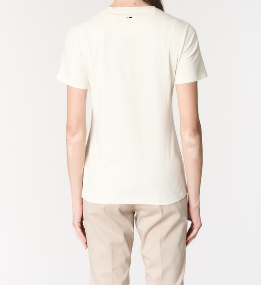 U.S POLO ASSN WOMAN CREW-NECK T-SHIRT IN LIGHT JERSEY