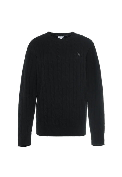 U.S POLO ASSN WOMAN CREW NECK WOOL CABLE KNIT SWEATER