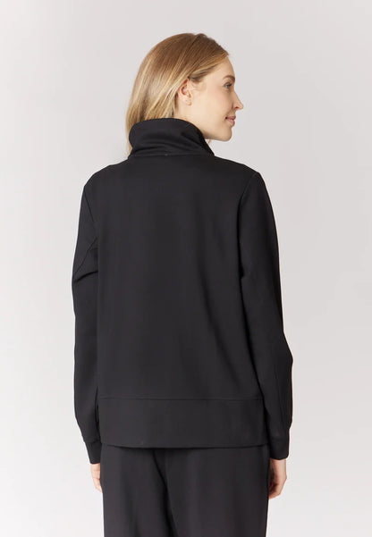 U.S POLO ASSN WOMAN FULL-ZIP SWEATSHIRT IN MILANESE STITCH WITH DRAWSTRING
