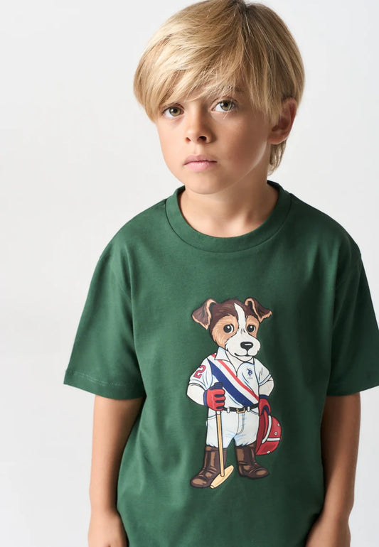 U.S POLO ASSN KIDS COTTON T-SHIRT WITH JACK MASCOT