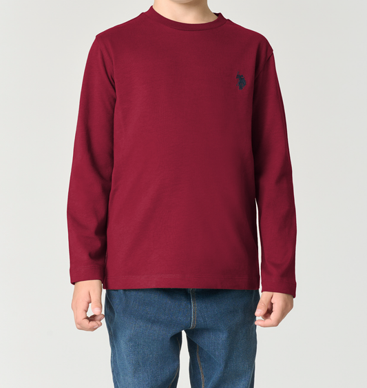 U.S POLO KIDS LONG-SLEEVED COTTON T-SHIRT