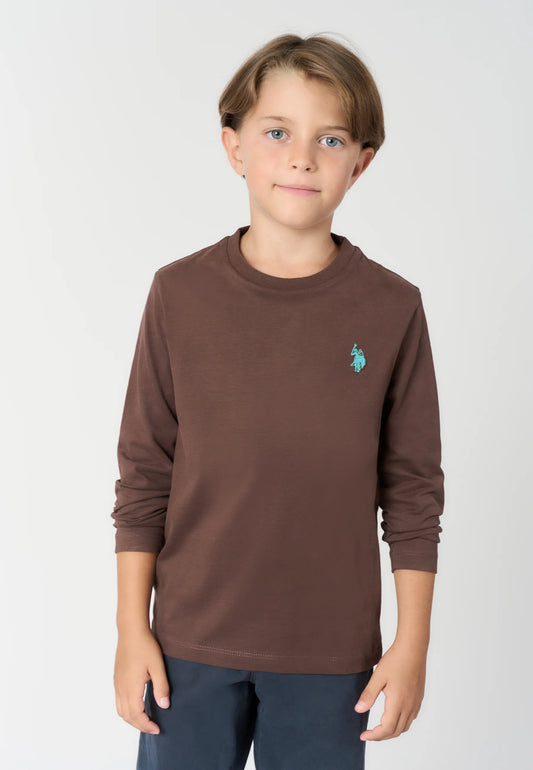 U.S POLO KIDS LONG-SLEEVED COTTON T-SHIRT