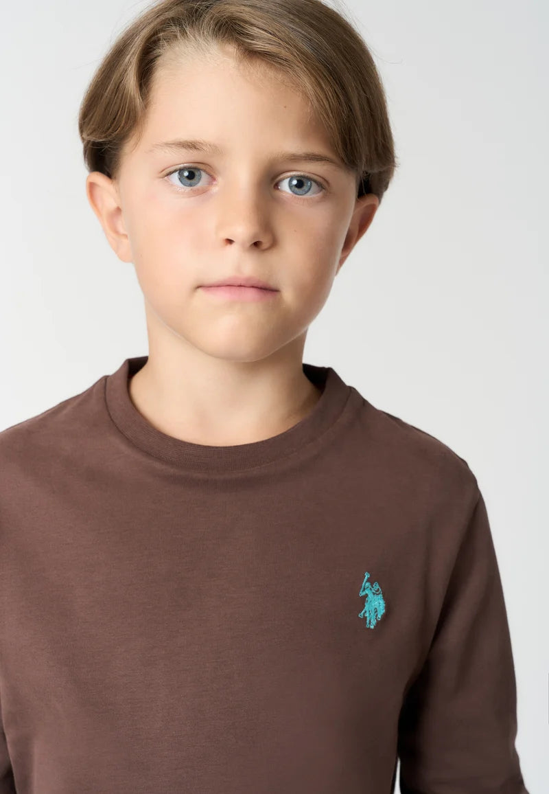 U.S POLO KIDS LONG-SLEEVED COTTON T-SHIRT