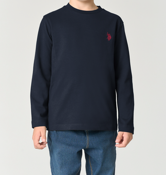 U.S POLO KIDS LONG-SLEEVED COTTON T-SHIRT