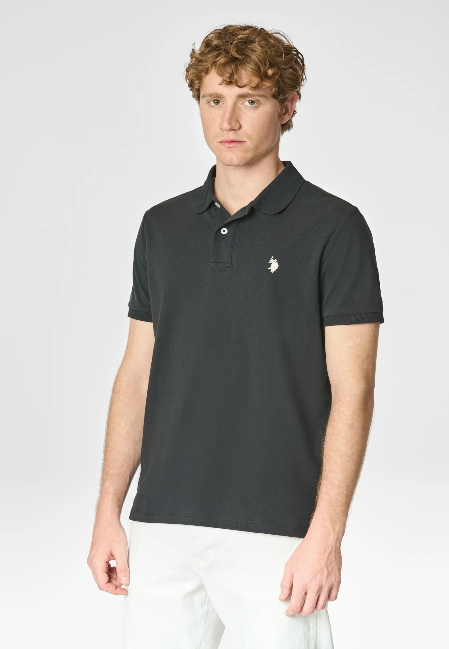 U.S POLO ASSN MAN SILVER & GOLD POLO SHIRT