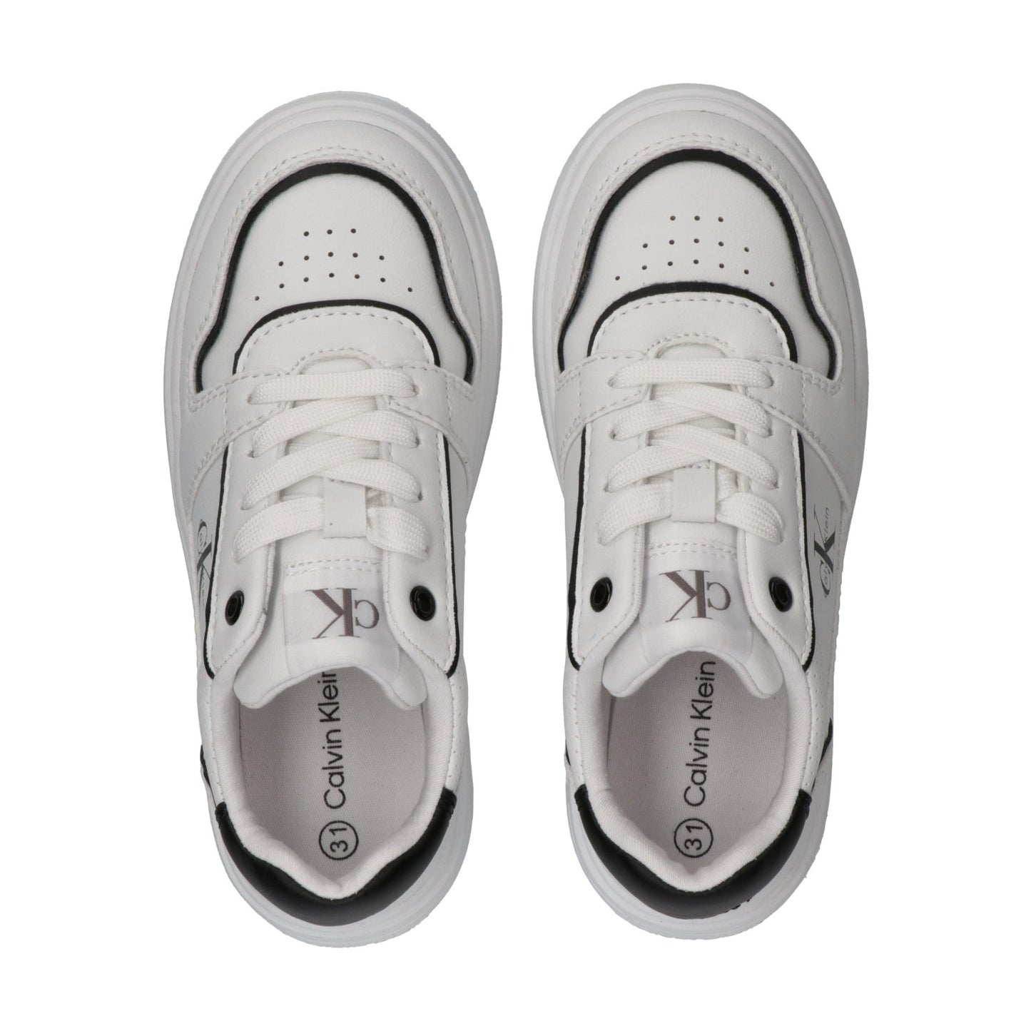 CALVIN KLEIN KIDS LOW CUT LACE-UP SNEAKERS