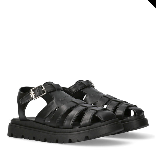 CALVIN KLEIN KIDS LEATHER SANDALS