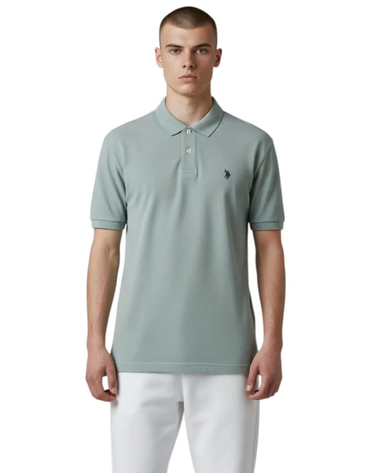 U.S PPOLO ASSN MAN SILVER & GOLD POLO SHIRT