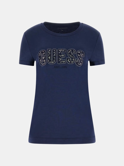 GUESS WOMAN LOGO LACE T SHIRT