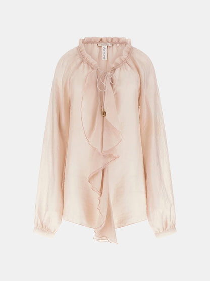 GUESS WOMAN MAELYS RUFFLED BLOUSE