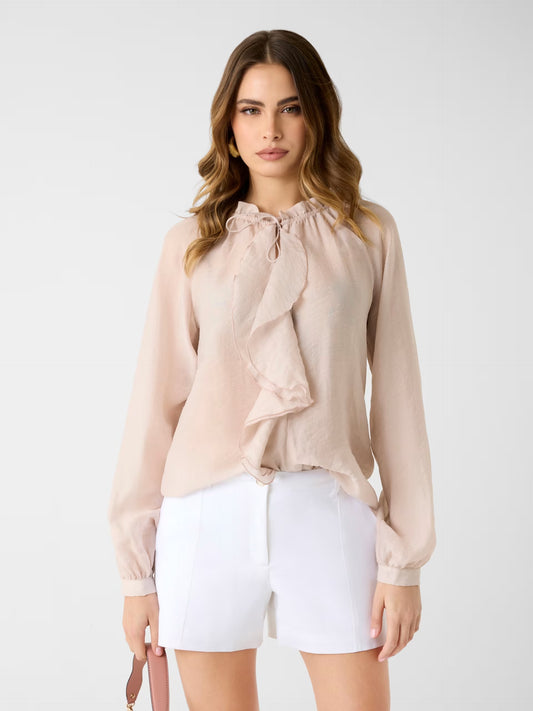 GUESS WOMAN MAELYS RUFFLED BLOUSE