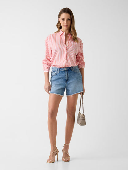 GUESS WOMAN TECLA OVERSIZED STRIPED SHIRT