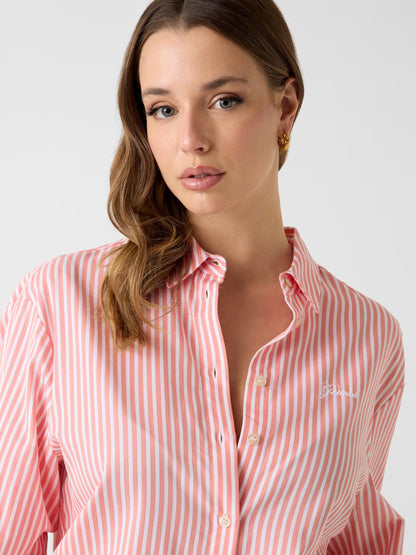 GUESS WOMAN TECLA OVERSIZED STRIPED SHIRT