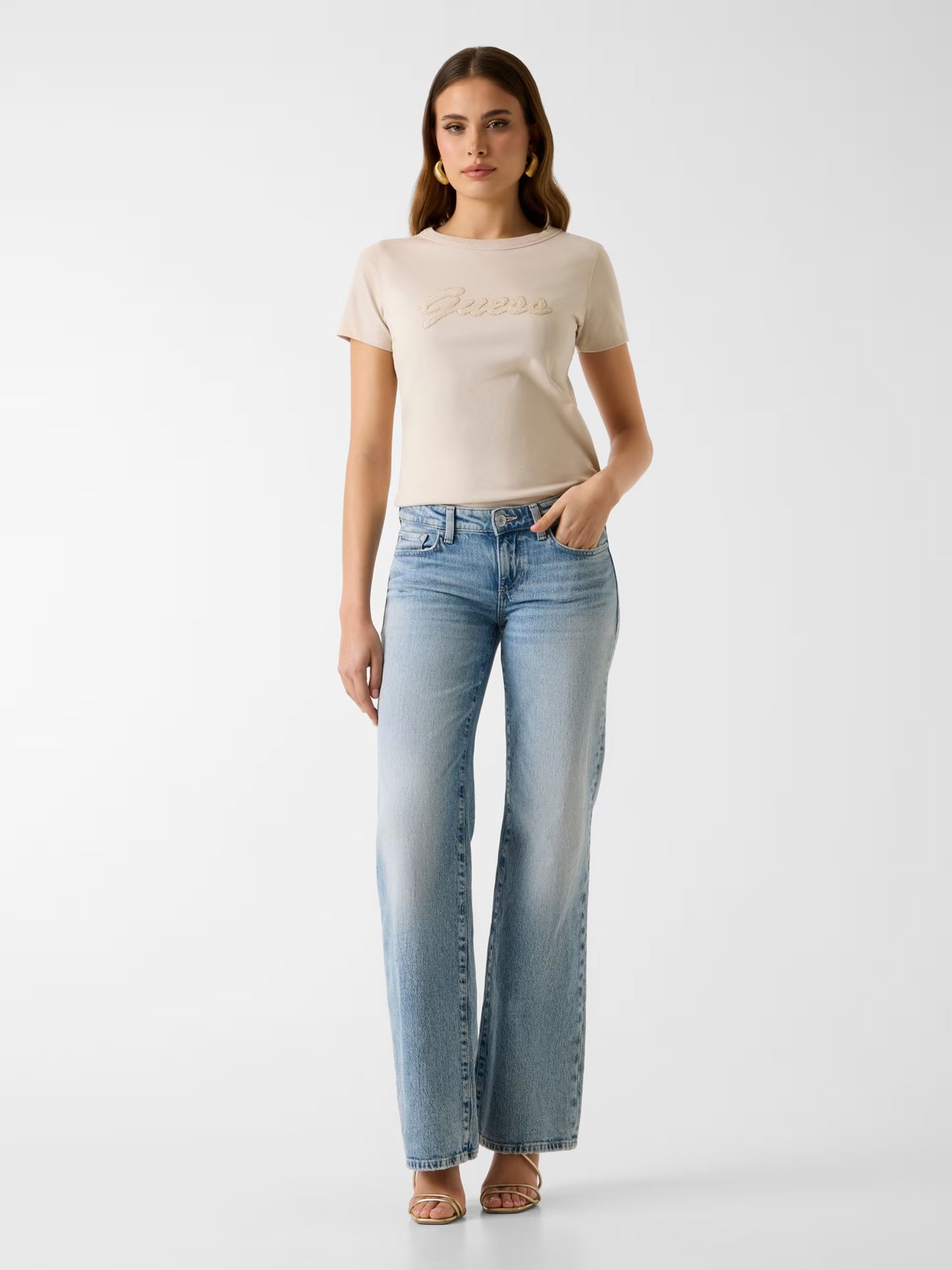 GUESS WOMAN 3D GUESS SCRIPT T SHIRT