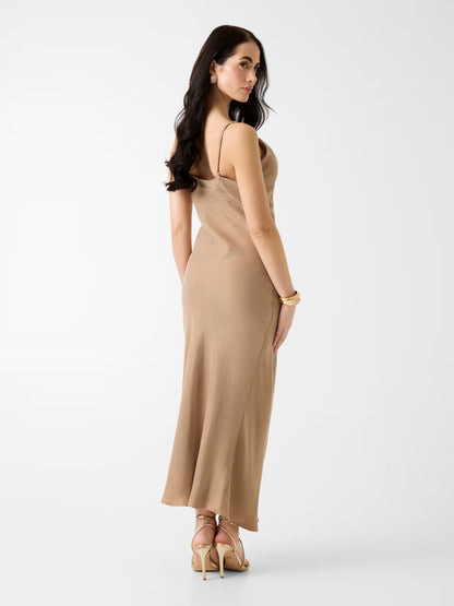GUESS WOMAN AKILINA SATIN MIDI DRESS