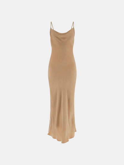 GUESS WOMAN AKILINA SATIN MIDI DRESS