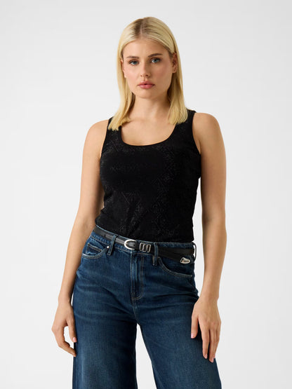GUESS WOMAN 4G ALLOVER PRINT LOGO TANK TOP