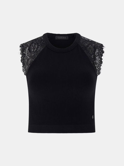 GUESS WOMAN MILLIE SEAMLESS LACE TOP