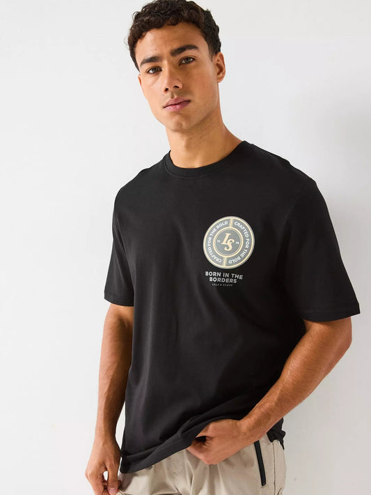 LYLE & SCOTT BORN IN THE BORDERS T SHIRT