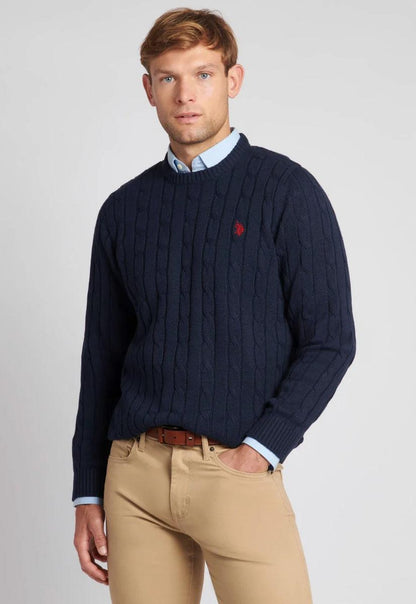 U.S POLO ASSN MAN CABLE KNIT SWEATER