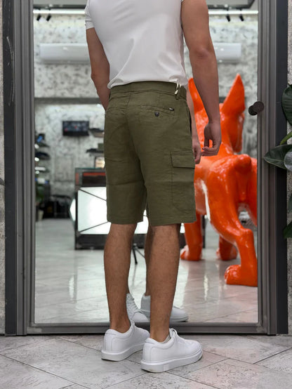 GIANNI LUPO LINEN CARGO SHORTS