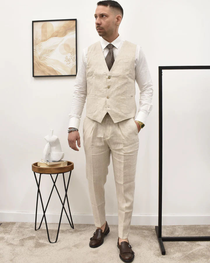 GIANNI LUPO LINEN SUIT VEST