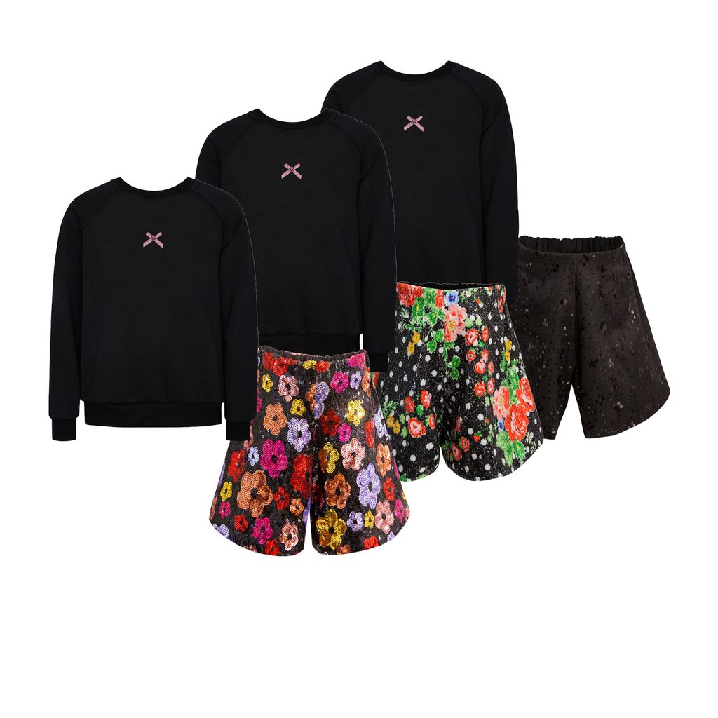 TC THE FESTIVE DROP SET W/SEATER TOP 7 SEQUIN SHORT