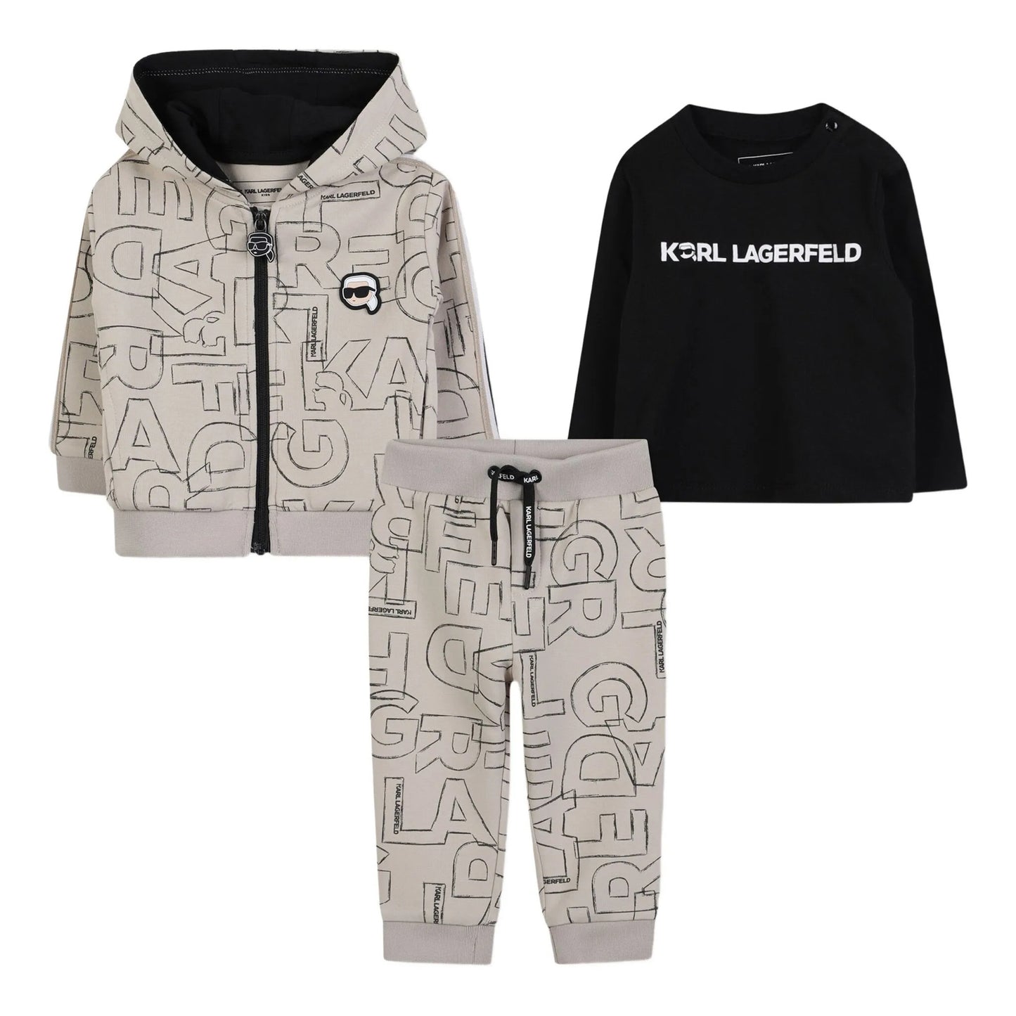 KARL LAGERFELD 3 PIECES SET WITH ZIP