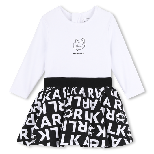 KARL KAGERFELD GIRLS ICONIC LOGO DRESS