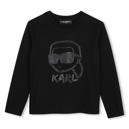 KARL LAGERFELD ICONIC LOGO LS T SHIRT